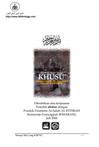 Image of Ebook Menuju Hati yang Khusu' : Menyatukan Qodo' dan Qodar dalam satu amal